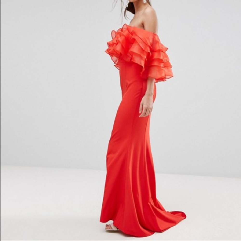 SOLD OUT Jarlo Organza Frill Top Gown